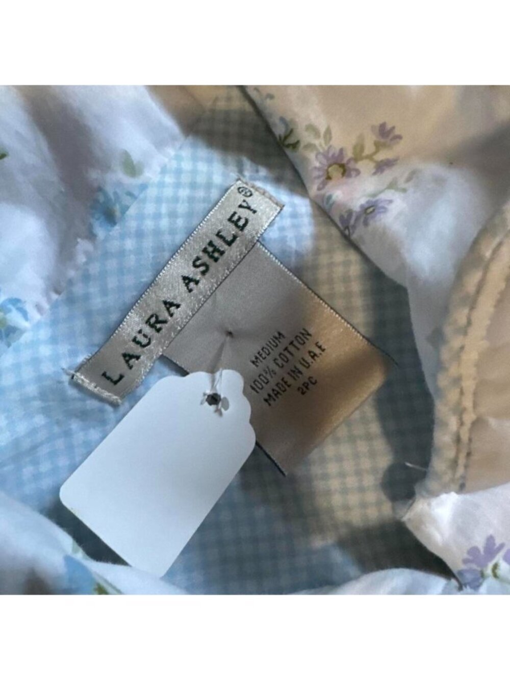 vintage Laura Ashley two piece floral pajama set! 100 percent cotton
